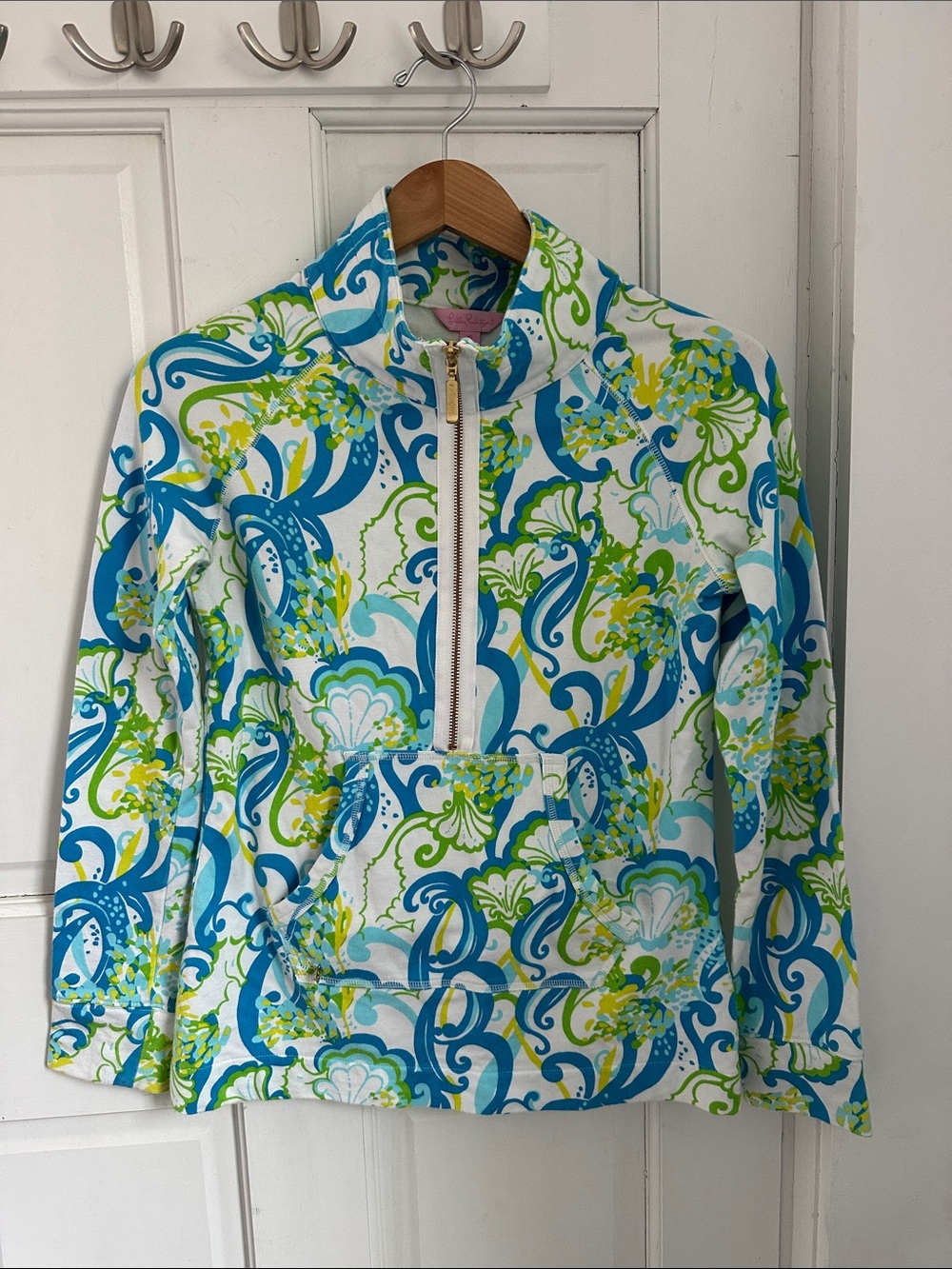 Lilly Pulitzer Popover 1/4 Zip Pullover in Crystal Coast